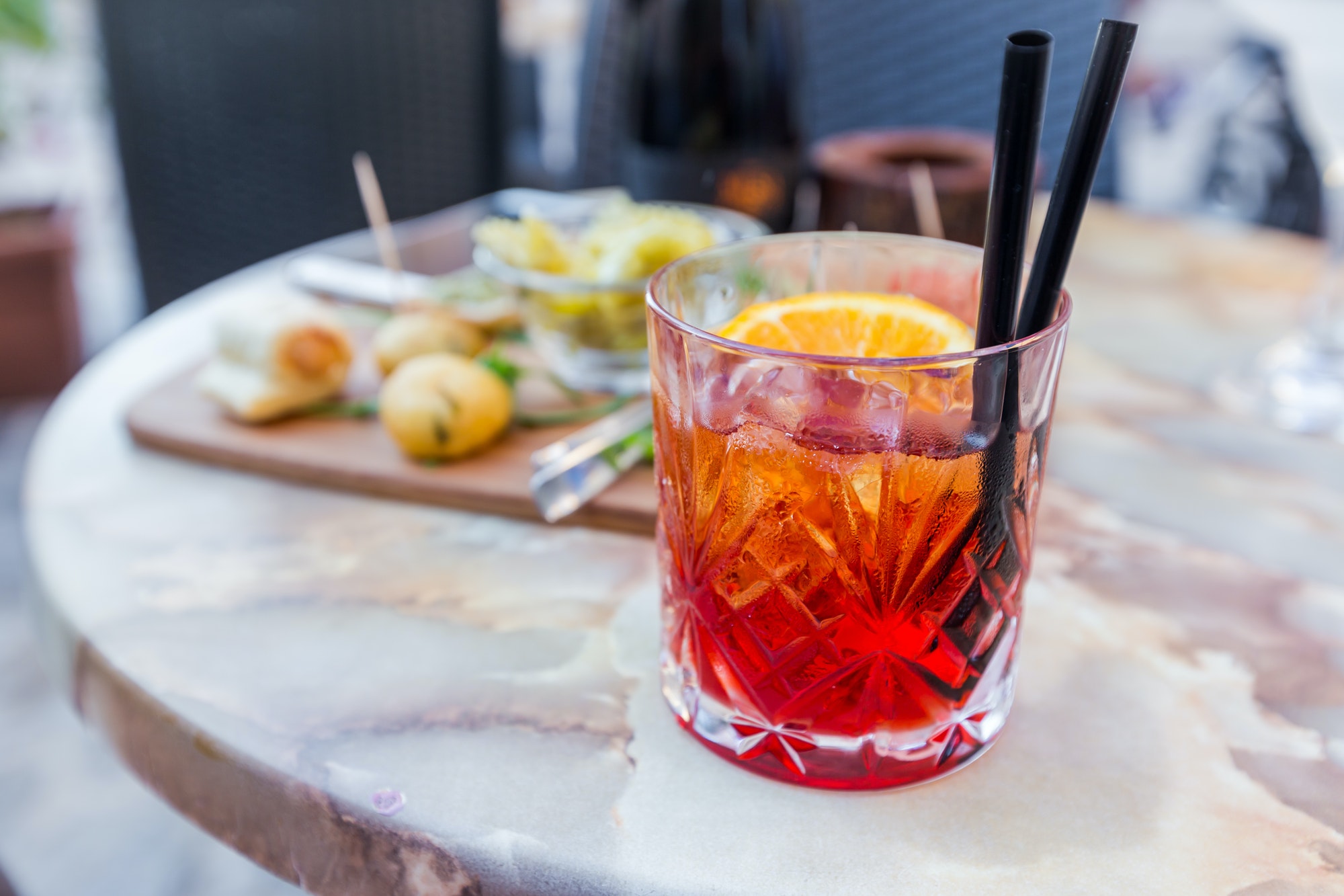 Mezcal Negroni cocktail